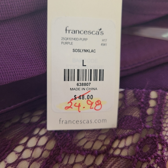 ๐๏ธFrancescas Plum Lace Dress - Picture 7 of 11